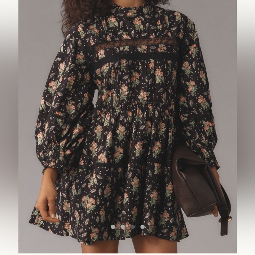 Pilcro mockneck swing mini dress